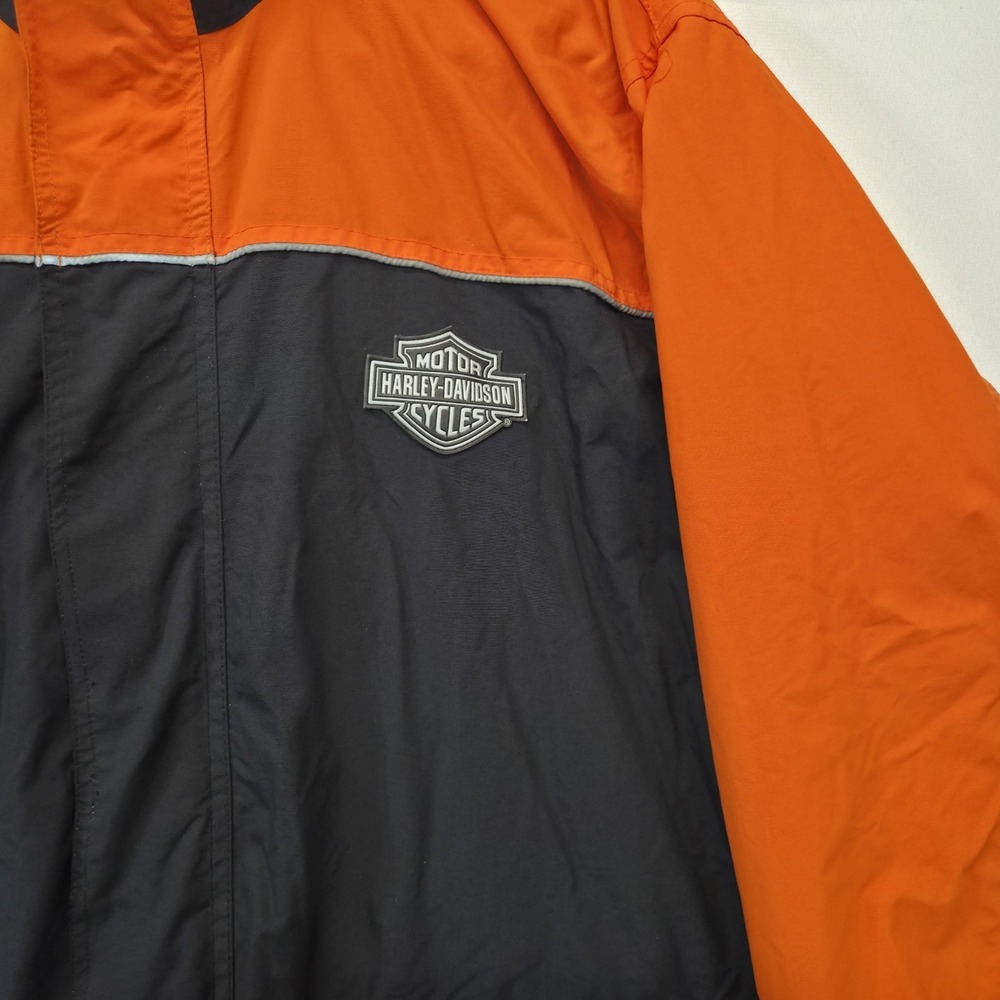 Mens Harley Davidson Rain Jacket With Hood An American Legend Size Medium - Picture 6 of 16